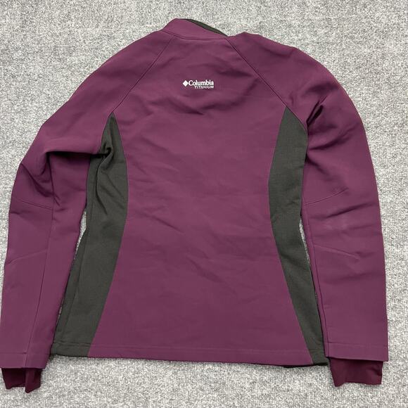 Columbia Titanium Jacket Womens Medium Purple Omni-Heat Softshell Full Zip - Picture 7 of 12